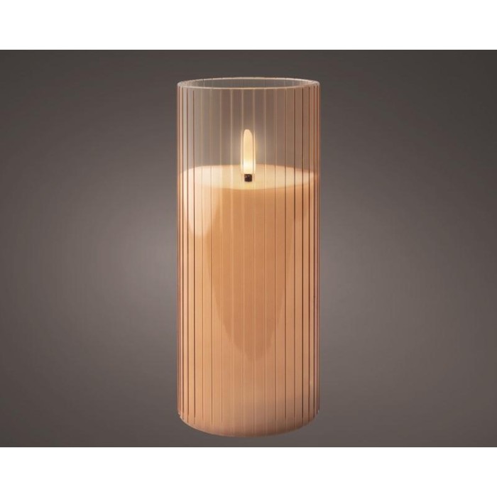 CANDELA CON LED PINK H17.5 D7